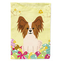 Easter Eggs Papillon Red White House Flag 28x40 Porch Sleeve Pole Decorative Outside Yard Banner Artwork Wall Hanging, Polyester