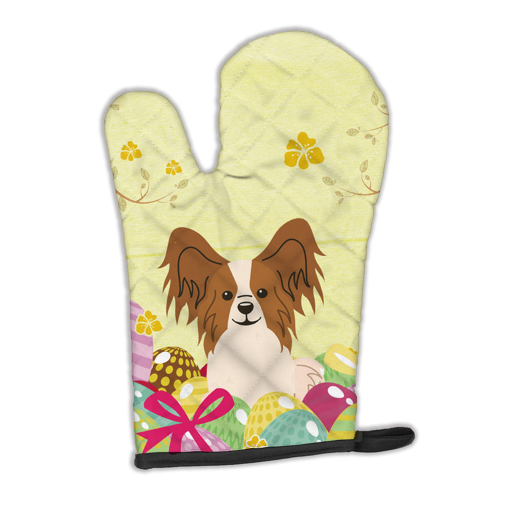Easter Eggs Papillon Red White Oven Mitt Heat Resistant Thick Oven Mitt for Hot Pans and Oven, Kitchen Mitt Protect Hands, Cooking Baking Glove