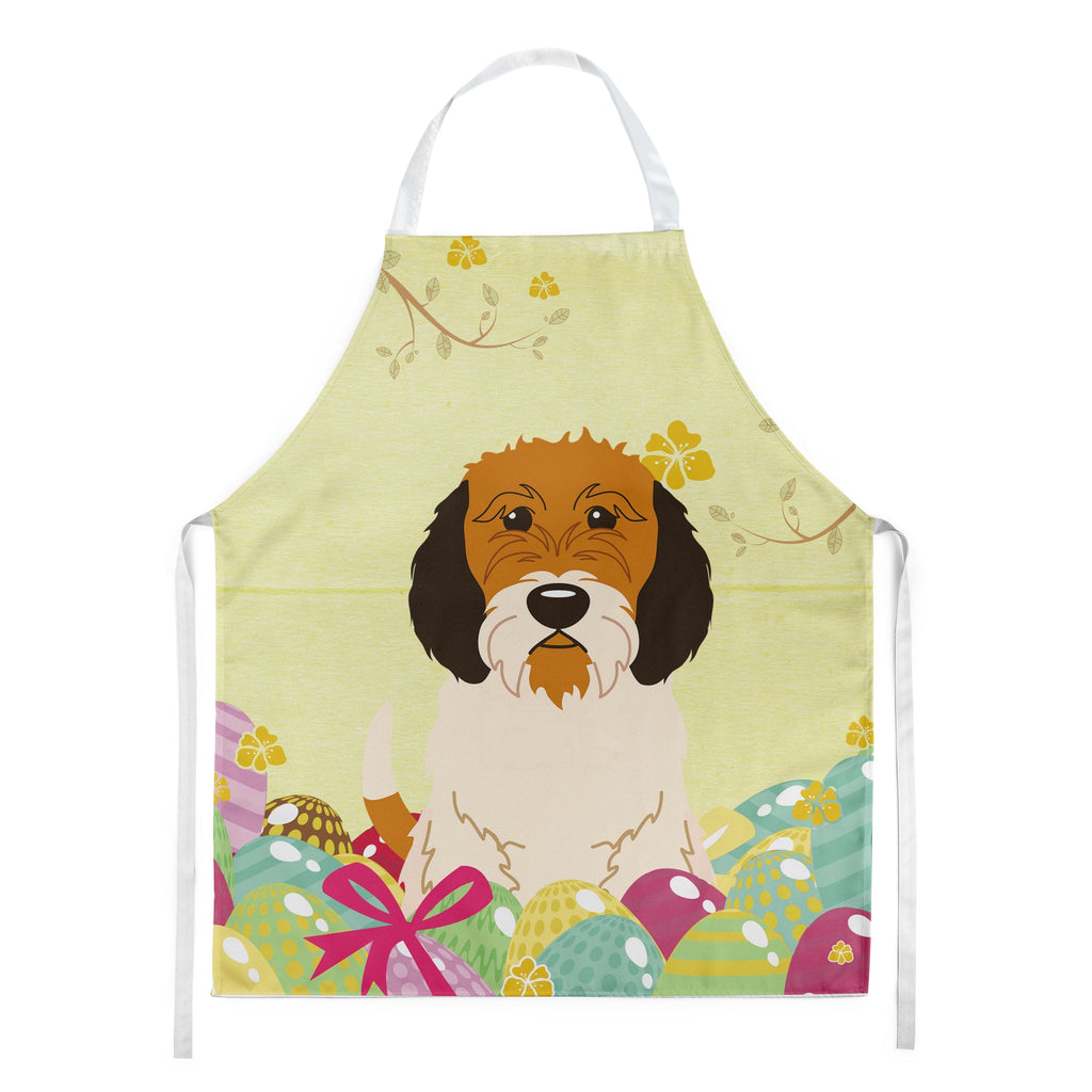 Easter Eggs Petit Basset Griffon Veenden Apron Cooking Kitchen Server Baking Crafts Gardening for Adult Women Men, Unisex, Large, Multicolor