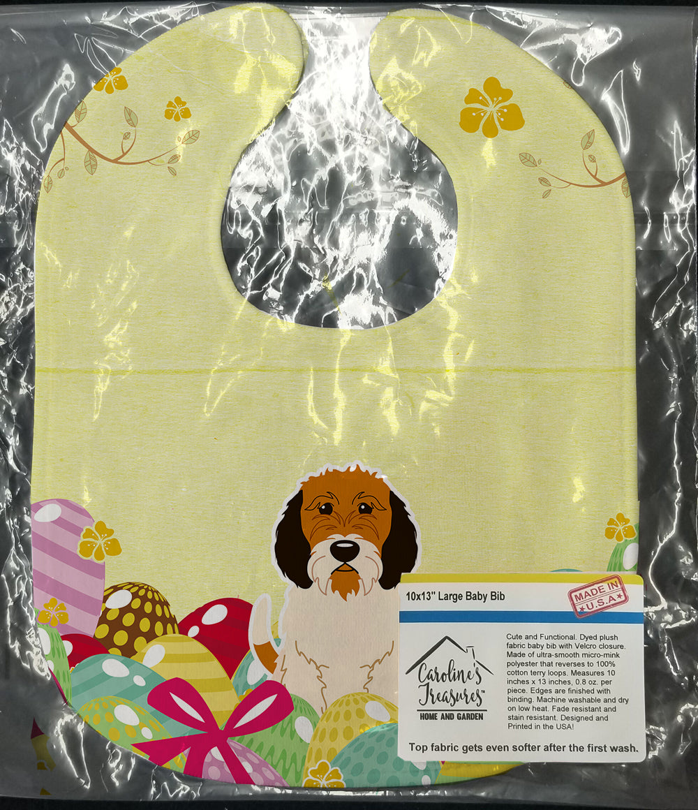 Easter Eggs Petit Basset Griffon Veenden Baby Bib Easy-Clean Baby Bib Baby Feeding Accessory Baby Mealtime Essential, 10 x 13, Multicolor