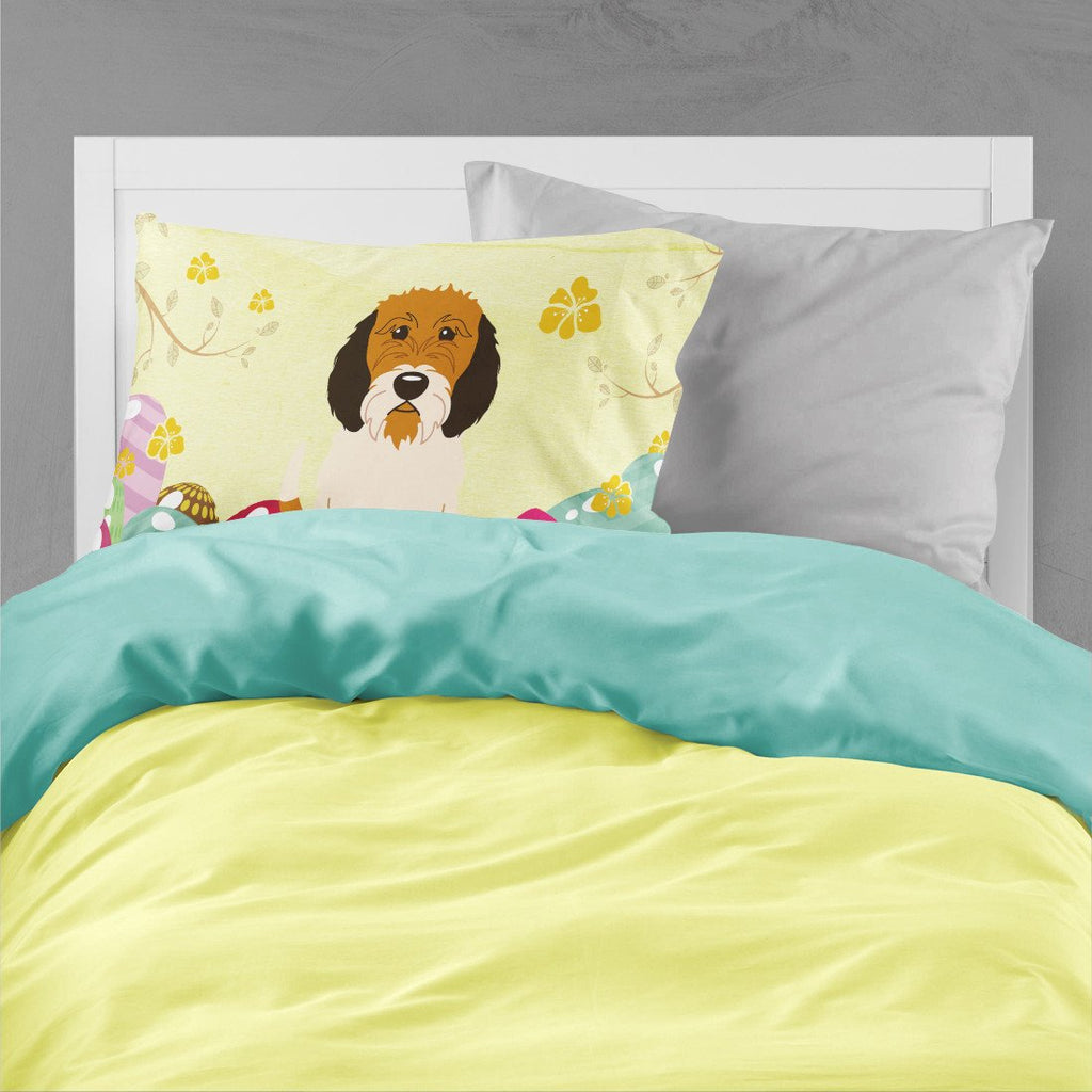 Easter Eggs Petit Basset Griffon Veenden Standard Pillowcase Lightweight Super Soft Easy Care Decorative Artwork Pillowcase, Standard