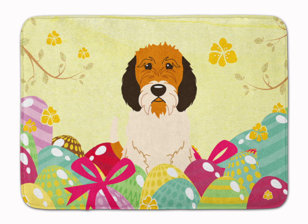 Easter Eggs Petit Basset Griffon Veenden Memory Foam Kitchen Mat Machine Washable Anti-Fatigue Cushion Comfort Bath or Kitchen Rug