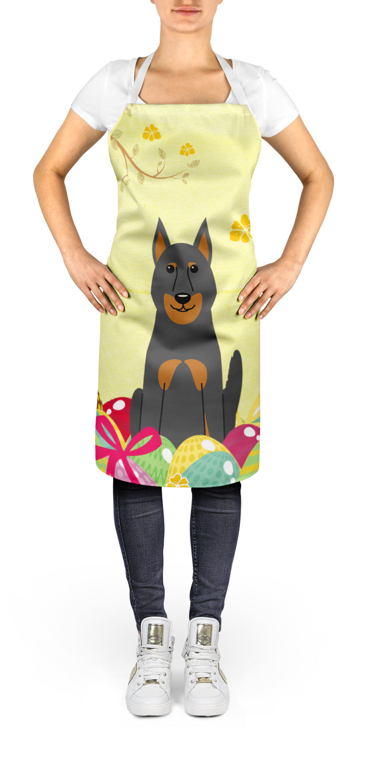 Easter Eggs Beauce Shepherd Dog Apron Cooking Kitchen Server Baking Crafts Gardening for Adult Women Men, Unisex, Large, Multicolor