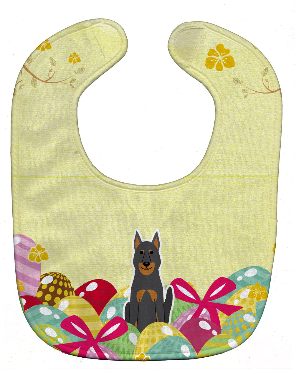 Easter Eggs Beauce Shepherd Dog Baby Bib Easy-Clean Baby Bib Baby Feeding Accessory Baby Mealtime Essential, 10 x 13, Multicolor