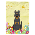 Easter Eggs Beauce Shepherd Dog House Flag 28x40 Porch Sleeve Pole Decorative Outside Yard Banner Artwork Wall Hanging, Polyester