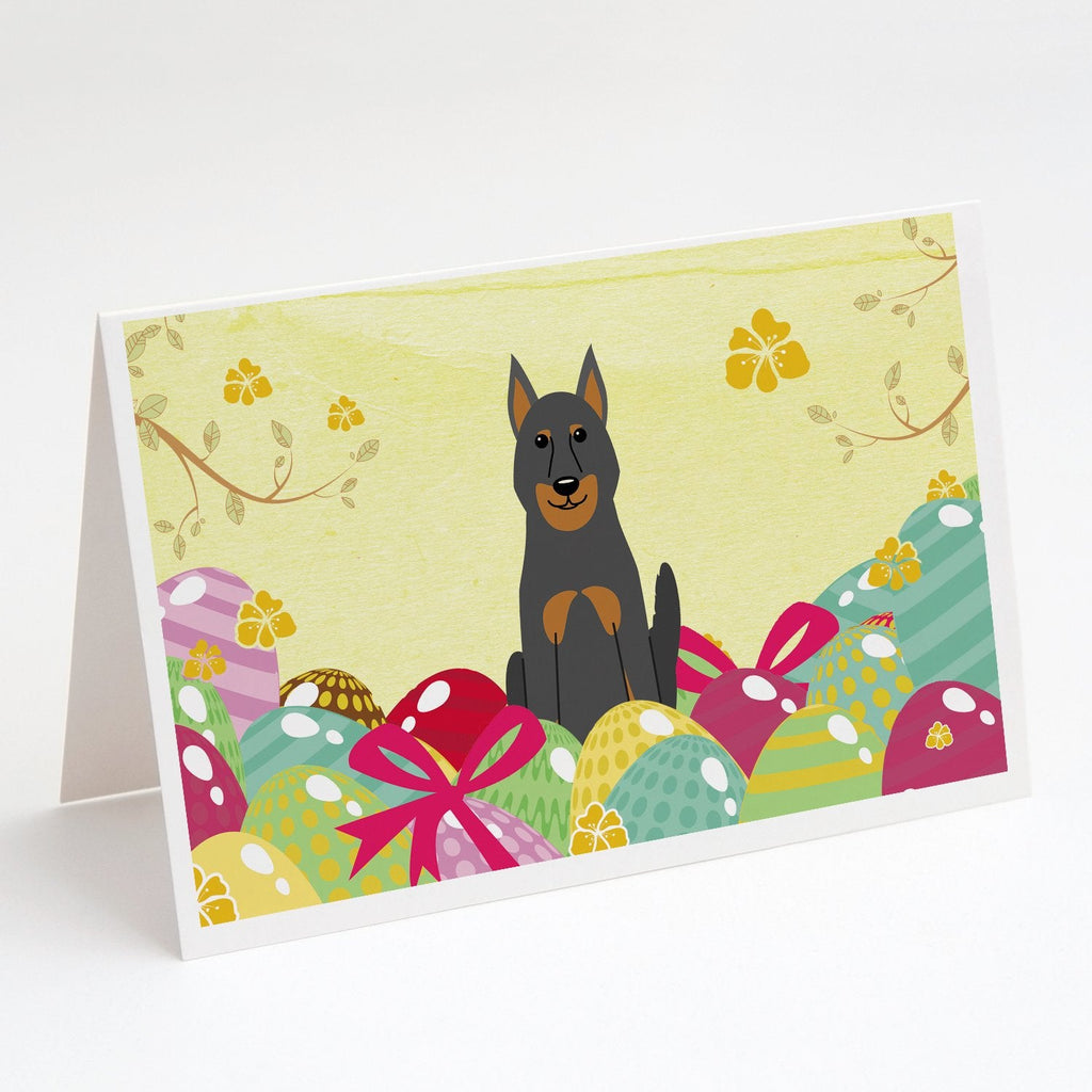 Easter Eggs Beauce Shepherd Dog Greeting Cards Pack of 8 Blank Cards with Envelopes Whimsical A7 Size 5x7