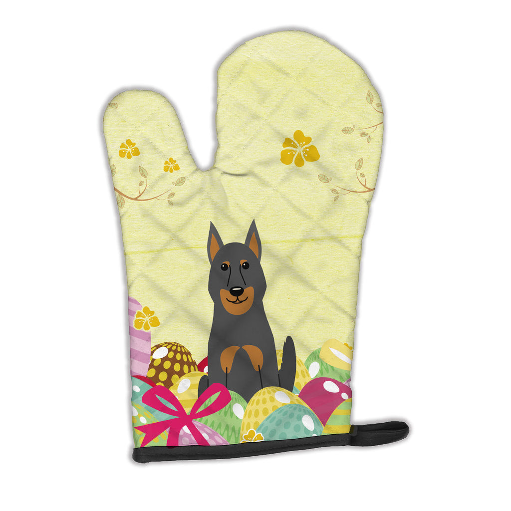 Easter Eggs Beauce Shepherd Dog Oven Mitt Heat Resistant Thick Oven Mitt for Hot Pans and Oven, Kitchen Mitt Protect Hands, Cooking Baking Glove