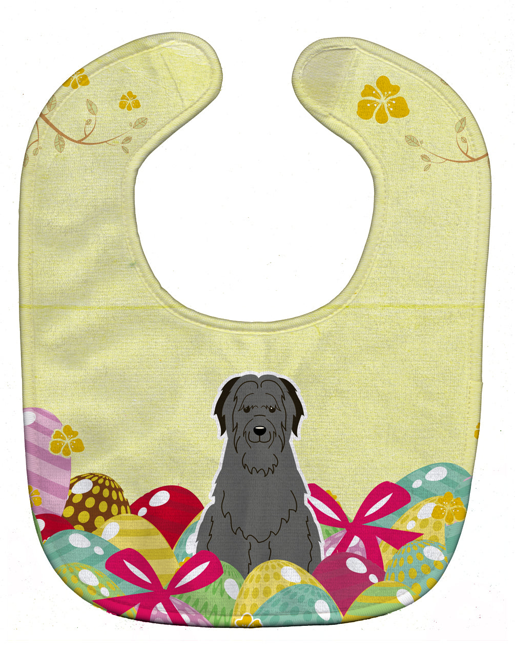 Easter Eggs Briard Black Baby Bib Easy-Clean Baby Bib Baby Feeding Accessory Baby Mealtime Essential, 10 x 13, Multicolor