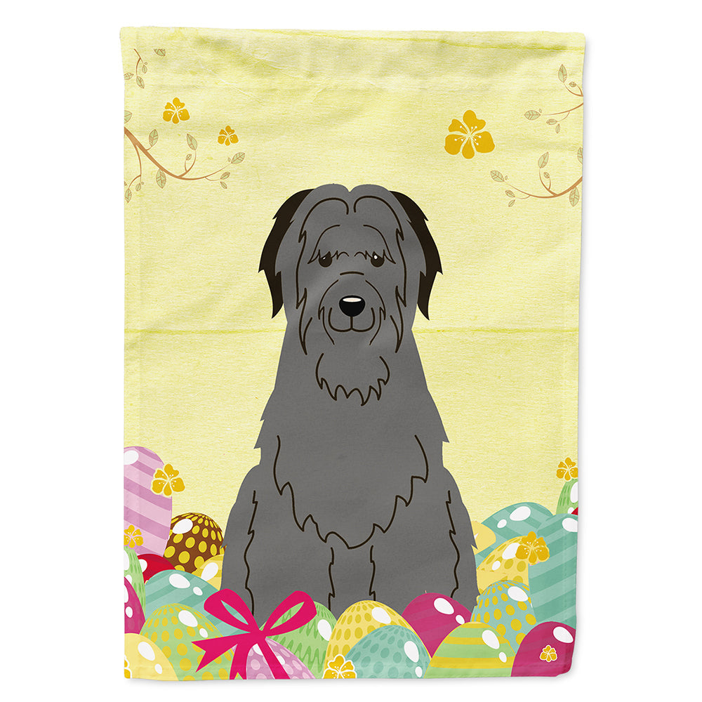 Easter Eggs Briard Black House Flag 28x40 Porch Sleeve Pole Decorative Outside Yard Banner Artwork Wall Hanging, Polyester