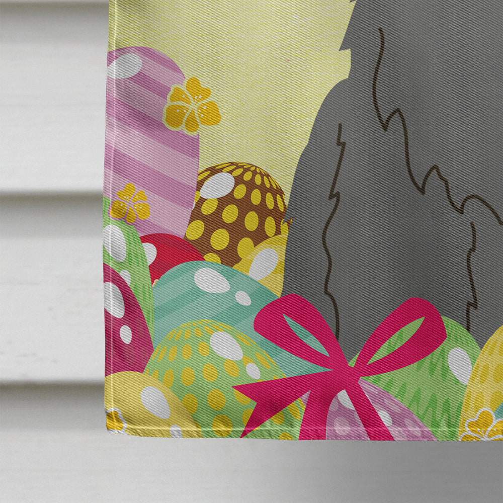 Easter Eggs Briard Black House Flag 28x40 Porch Sleeve Pole Decorative Outside Yard Banner Artwork Wall Hanging, Polyester