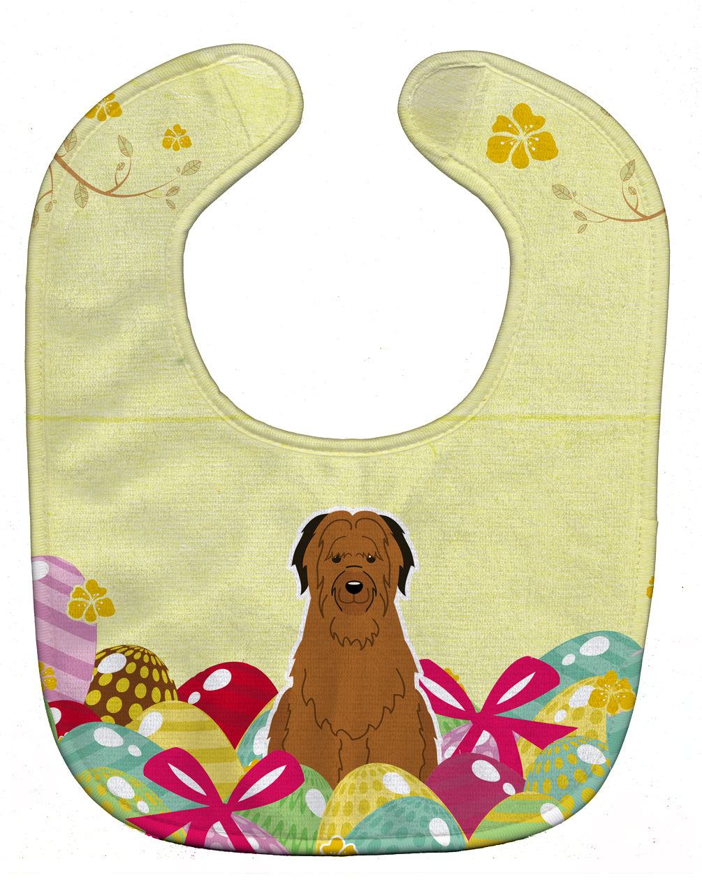 Easter Eggs Briard Brown Baby Bib Easy-Clean Baby Bib Baby Feeding Accessory Baby Mealtime Essential, 10 x 13, Multicolor