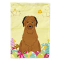 Easter Eggs Briard Brown House Flag 28x40 Porch Sleeve Pole Decorative Outside Yard Banner Artwork Wall Hanging, Polyester