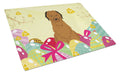 Easter Eggs Briard Brown Cutting Board Tempered Glass Kitchen Cutting Surface, Heat Resistant Chopping, Non-Slip Feet, Food Prep & Serving