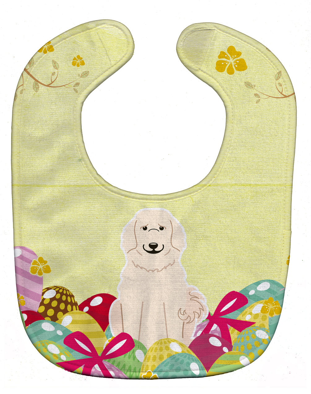 Easter Eggs Great Pyrenese Baby Bib Easy-Clean Baby Bib Baby Feeding Accessory Baby Mealtime Essential, 10 x 13, Multicolor