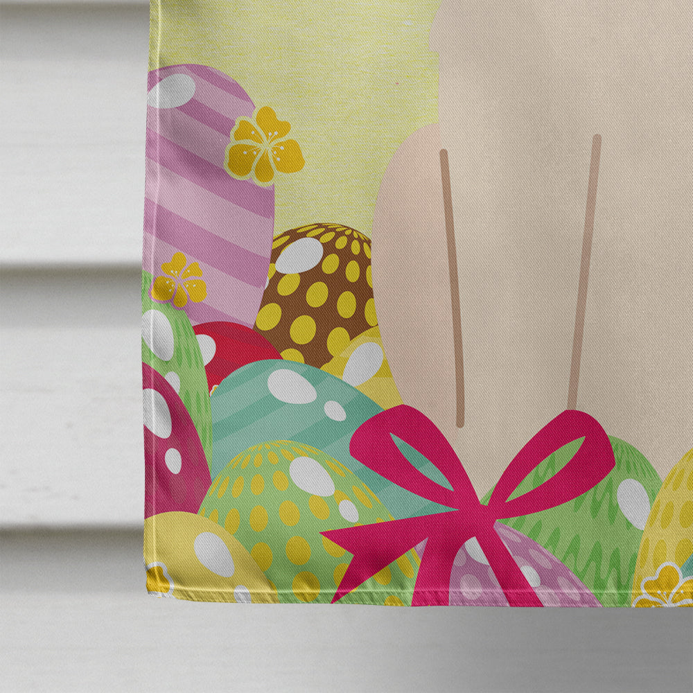 Easter Eggs Great Pyrenese House Flag 28x40 Porch Sleeve Pole Decorative Outside Yard Banner Artwork Wall Hanging, Polyester
