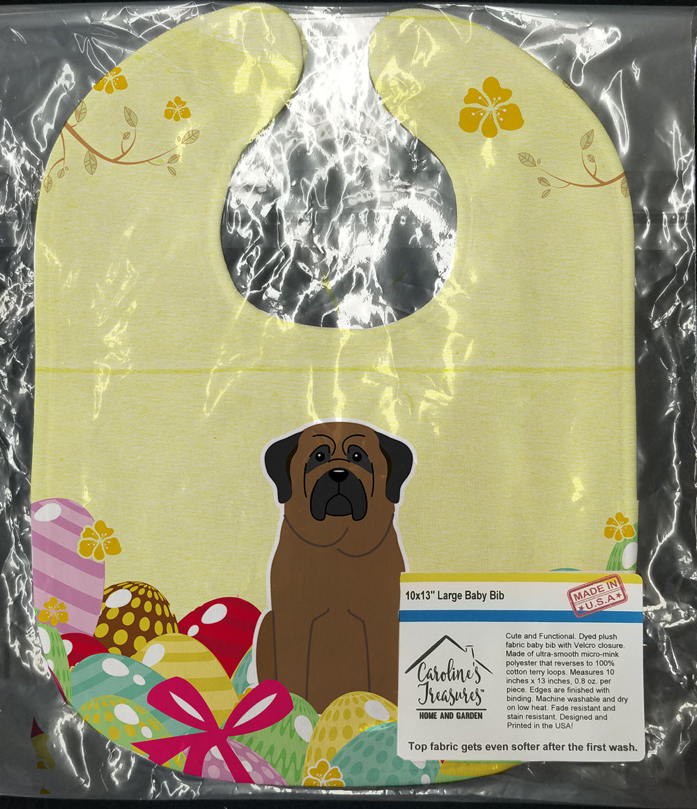 Easter Eggs Bullmastiff Baby Bib Easy-Clean Baby Bib Baby Feeding Accessory Baby Mealtime Essential, 10 x 13, Multicolor