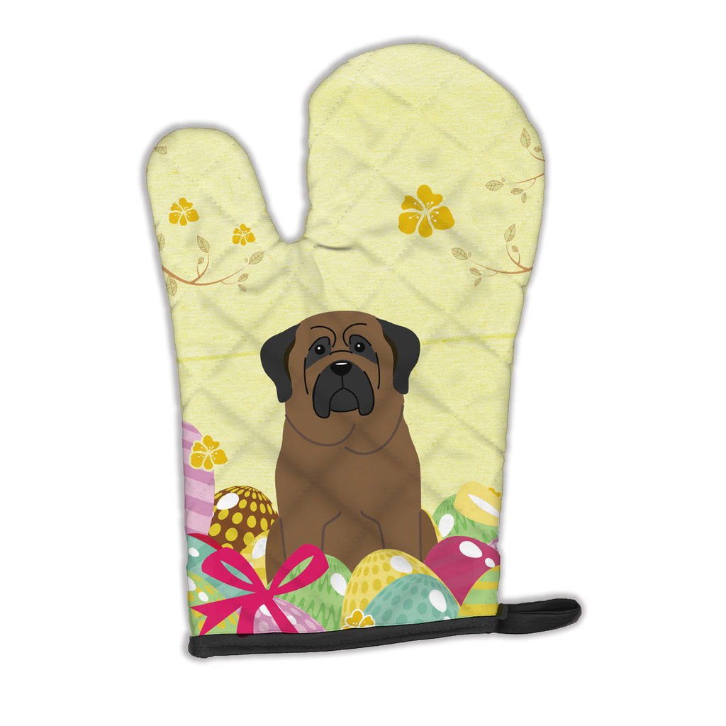 Easter Eggs Bullmastiff Oven Mitt Heat Resistant Thick Oven Mitt for Hot Pans and Oven, Kitchen Mitt Protect Hands, Cooking Baking Glove
