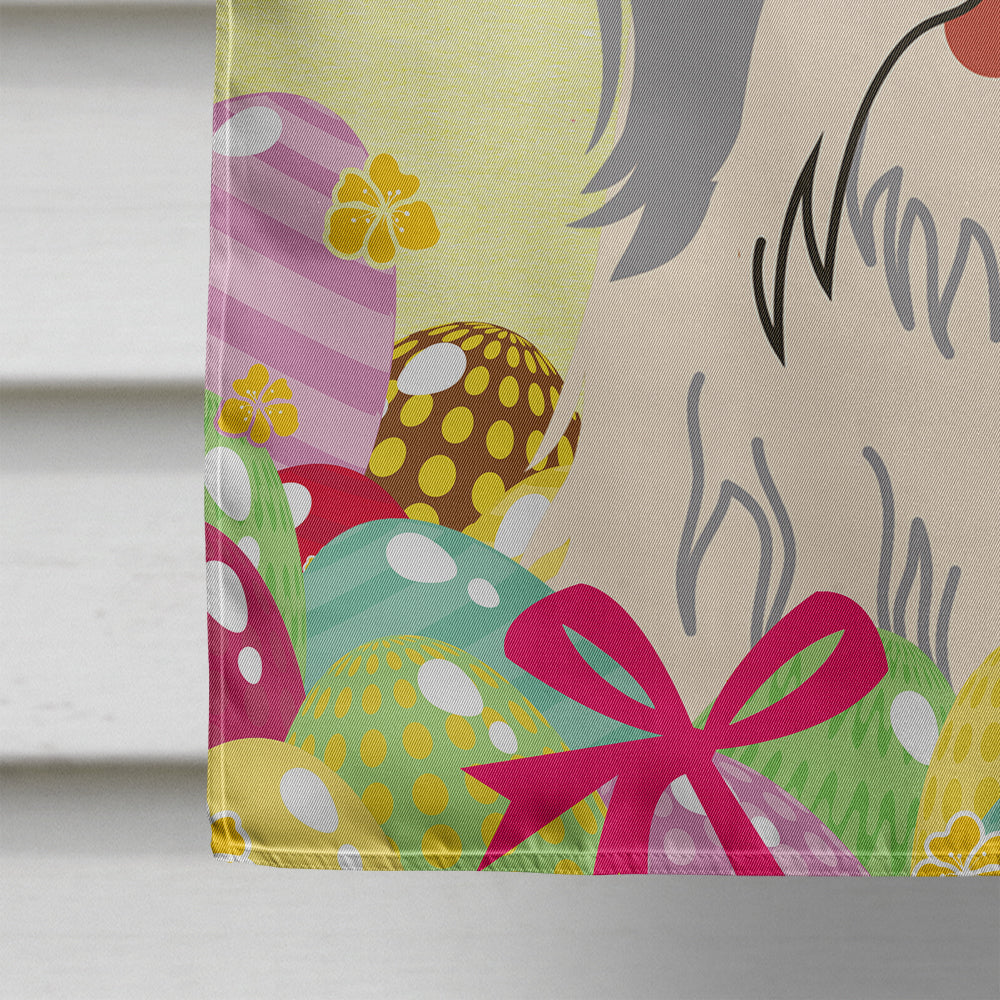 Easter Eggs Shih Tzu Silver White House Flag 28x40 Porch Sleeve Pole Decorative Outside Yard Banner Artwork Wall Hanging, Polyester