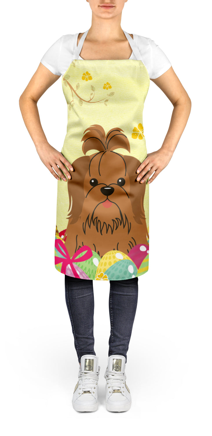 Easter Eggs Shih Tzu Silver Chocolate Apron Cooking Kitchen Server Baking Crafts Gardening for Adult Women Men, Unisex, Large, Multicolor