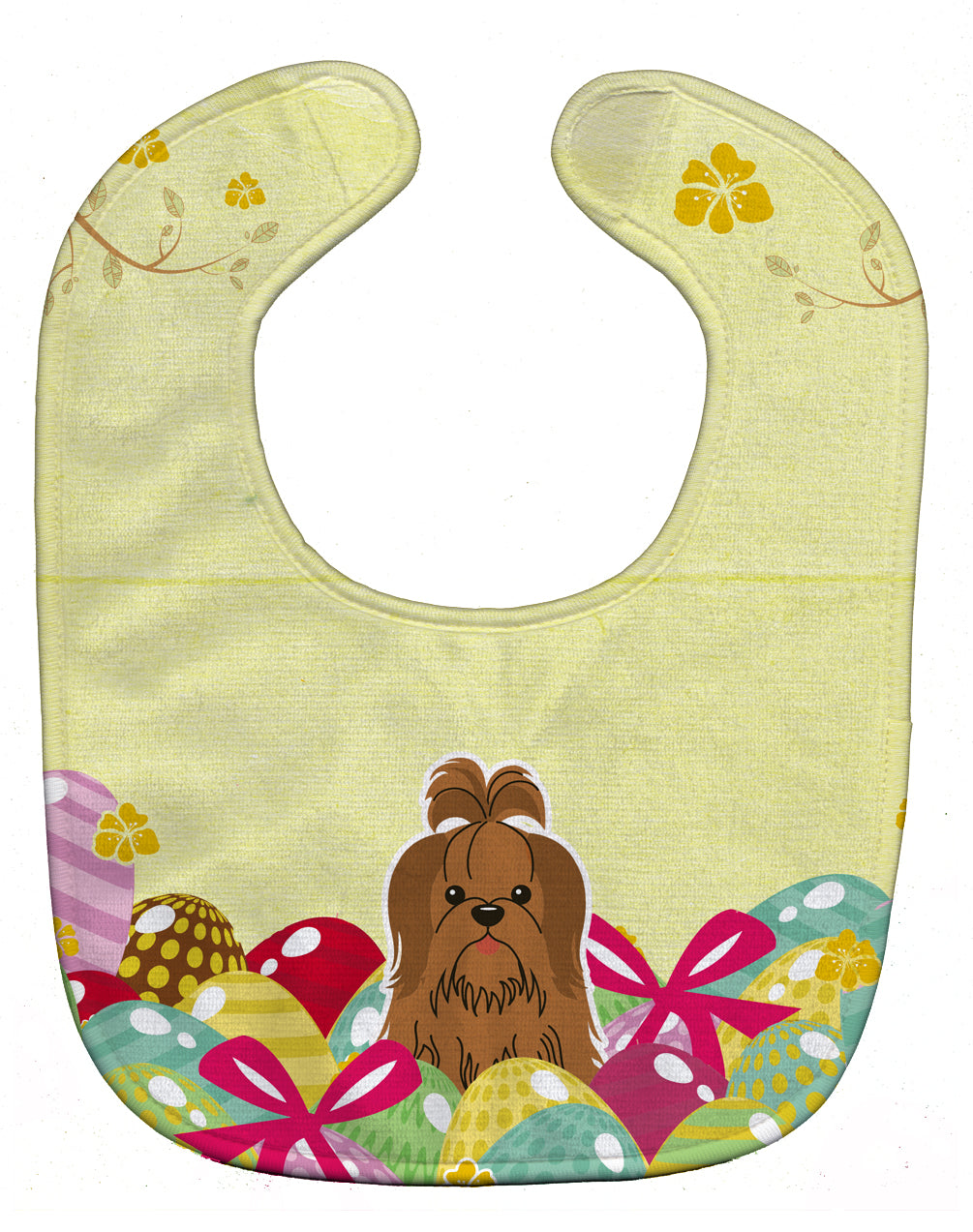 Easter Eggs Shih Tzu Silver Chocolate Baby Bib Easy-Clean Baby Bib Baby Feeding Accessory Baby Mealtime Essential, 10 x 13, Multicolor