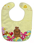 Easter Eggs Shih Tzu Silver Chocolate Baby Bib Easy-Clean Baby Bib Baby Feeding Accessory Baby Mealtime Essential, 10 x 13, Multicolor