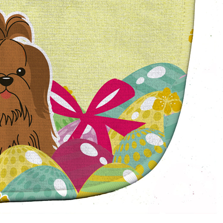 Easter Eggs Shih Tzu Silver Chocolate Baby Bib Easy-Clean Baby Bib Baby Feeding Accessory Baby Mealtime Essential, 10 x 13, Multicolor