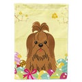 Easter Eggs Shih Tzu Silver Chocolate House Flag 28x40 Porch Sleeve Pole Decorative Outside Yard Banner Artwork Wall Hanging, Polyester