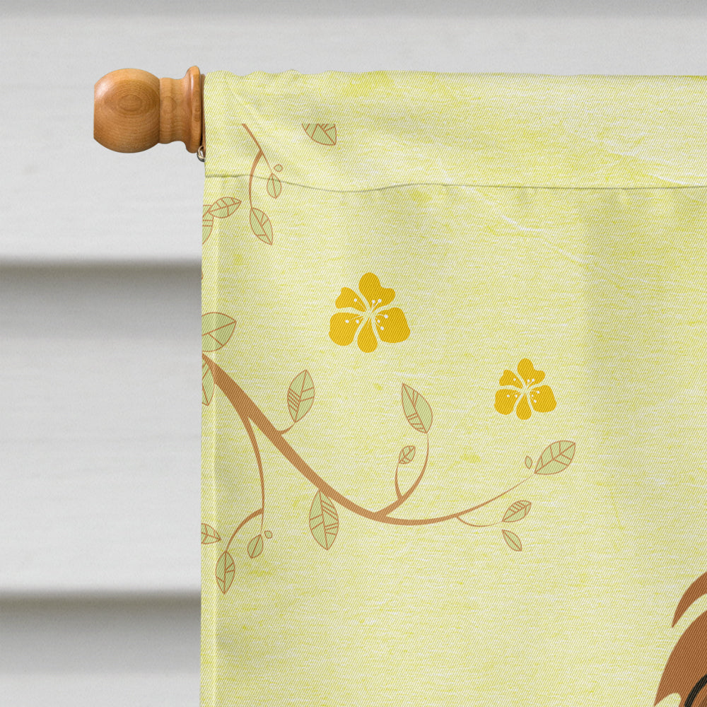 Easter Eggs Shih Tzu Silver Chocolate House Flag 28x40 Porch Sleeve Pole Decorative Outside Yard Banner Artwork Wall Hanging, Polyester
