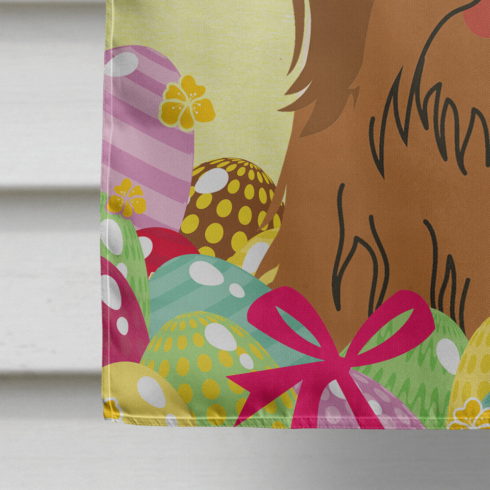 Easter Eggs Shih Tzu Silver Chocolate House Flag 28x40 Porch Sleeve Pole Decorative Outside Yard Banner Artwork Wall Hanging, Polyester
