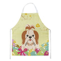 Easter Eggs Shih Tzu Red White Apron Cooking Kitchen Server Baking Crafts Gardening for Adult Women Men, Unisex, Large, Multicolor