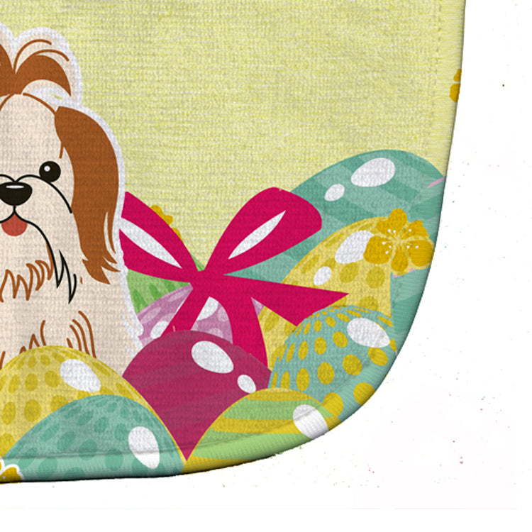 Easter Eggs Shih Tzu Red White Baby Bib Easy-Clean Baby Bib Baby Feeding Accessory Baby Mealtime Essential, 10 x 13, Multicolor