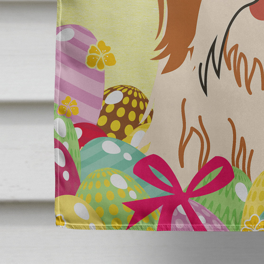 Easter Eggs Shih Tzu Red White House Flag 28x40 Porch Sleeve Pole Decorative Outside Yard Banner Artwork Wall Hanging, Polyester