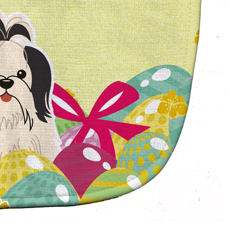 Easter Eggs Shih Tzu Black White Baby Bib Easy-Clean Baby Bib Baby Feeding Accessory Baby Mealtime Essential, 10 x 13, Multicolor