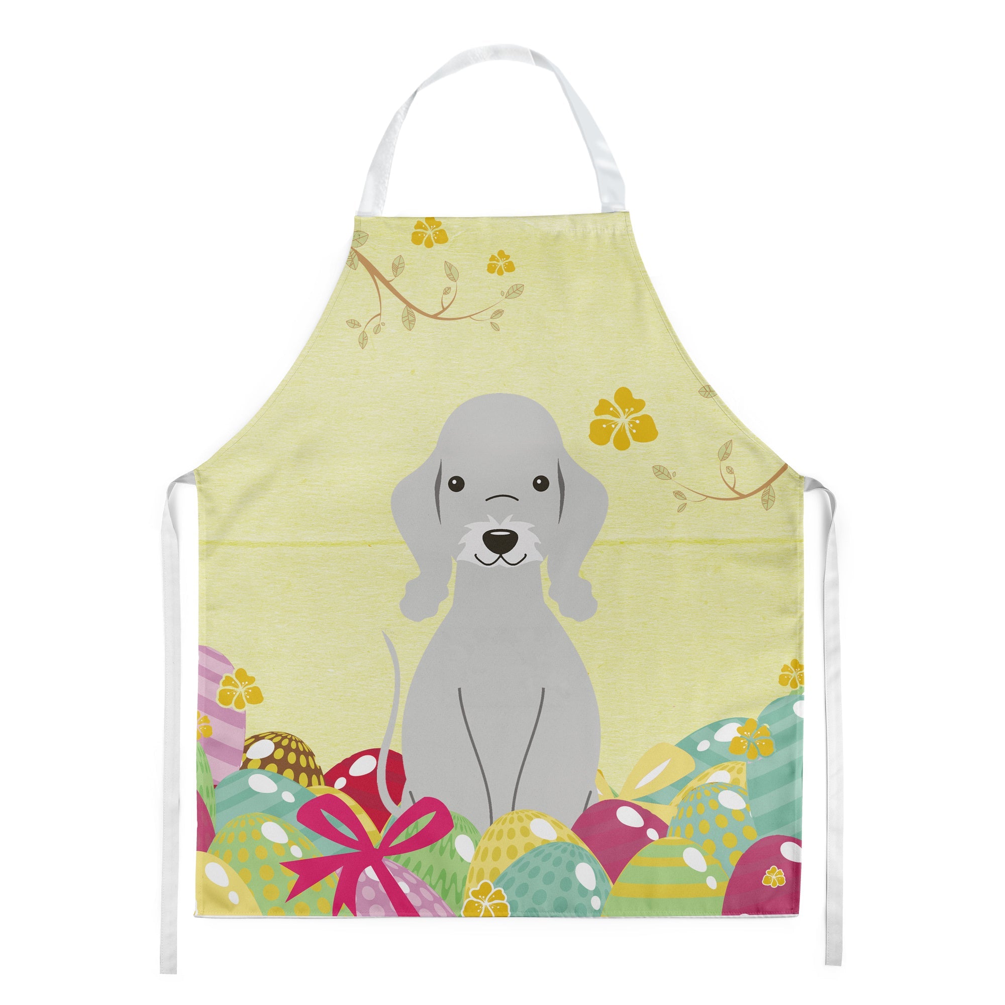 Easter Eggs Bedlington Terrier Blue Apron Cooking Kitchen Server Baking Crafts Gardening for Adult Women Men, Unisex, Large, Multicolor