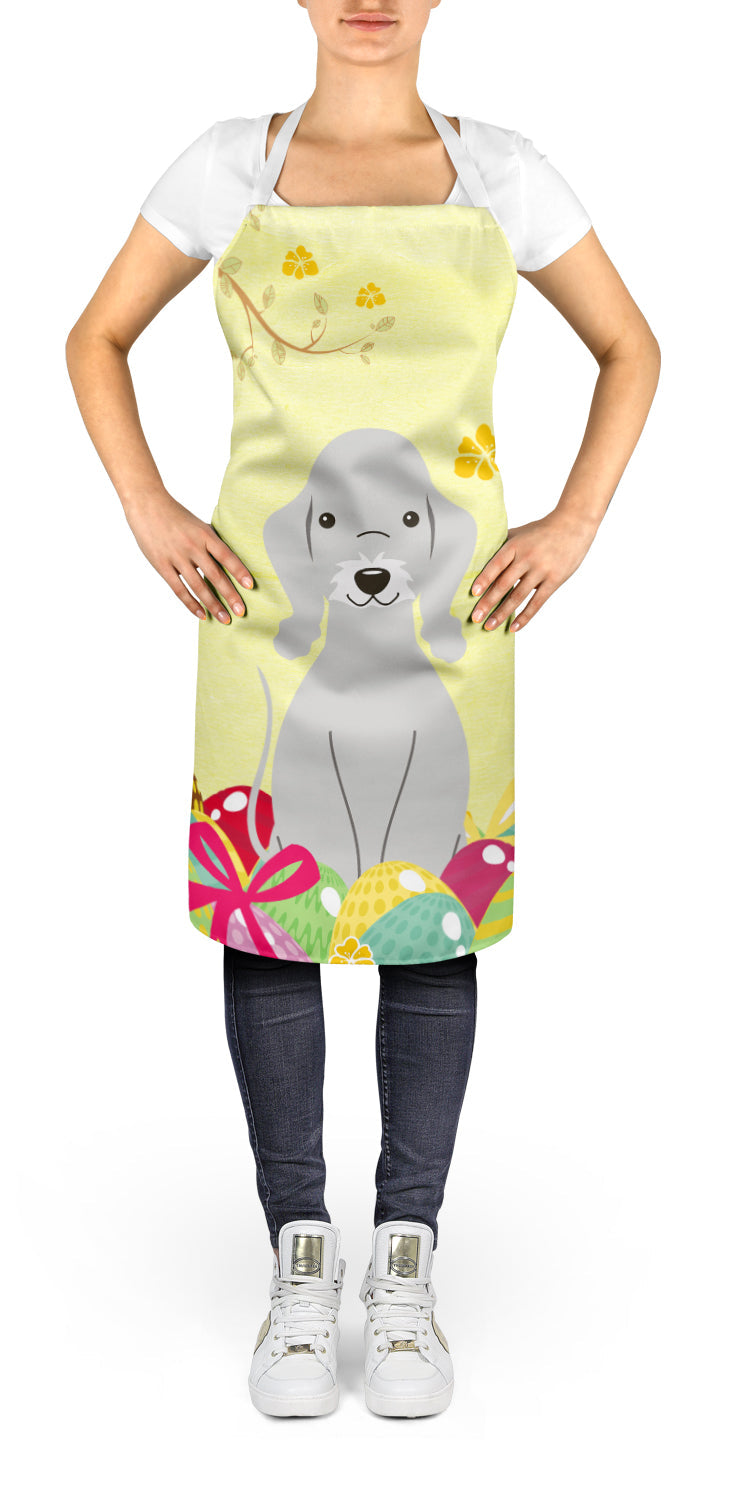Easter Eggs Bedlington Terrier Blue Apron Cooking Kitchen Server Baking Crafts Gardening for Adult Women Men, Unisex, Large, Multicolor