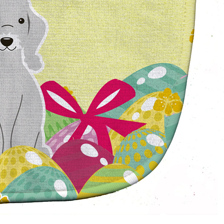 Easter Eggs Bedlington Terrier Blue Baby Bib Easy-Clean Baby Bib Baby Feeding Accessory Baby Mealtime Essential, 10 x 13, Multicolor