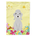 Easter Eggs Bedlington Terrier Blue House Flag 28x40 Porch Sleeve Pole Decorative Outside Yard Banner Artwork Wall Hanging, Polyester