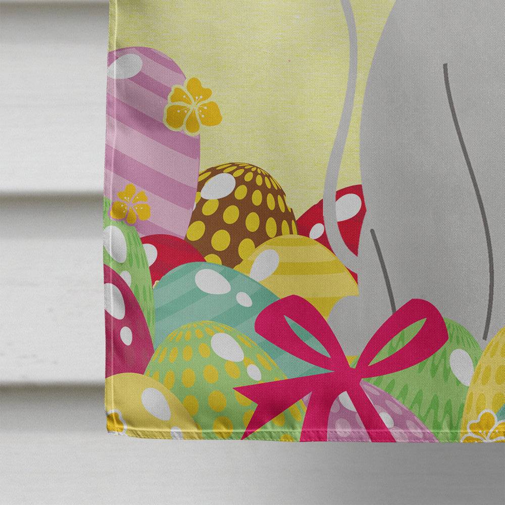 Easter Eggs Bedlington Terrier Blue House Flag 28x40 Porch Sleeve Pole Decorative Outside Yard Banner Artwork Wall Hanging, Polyester