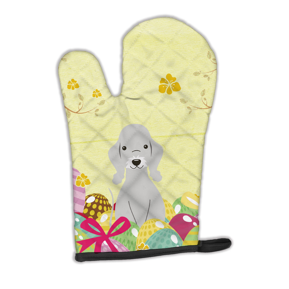 Easter Eggs Bedlington Terrier Blue Oven Mitt Heat Resistant Thick Oven Mitt for Hot Pans and Oven, Kitchen Mitt Protect Hands, Cooking Baking Glove