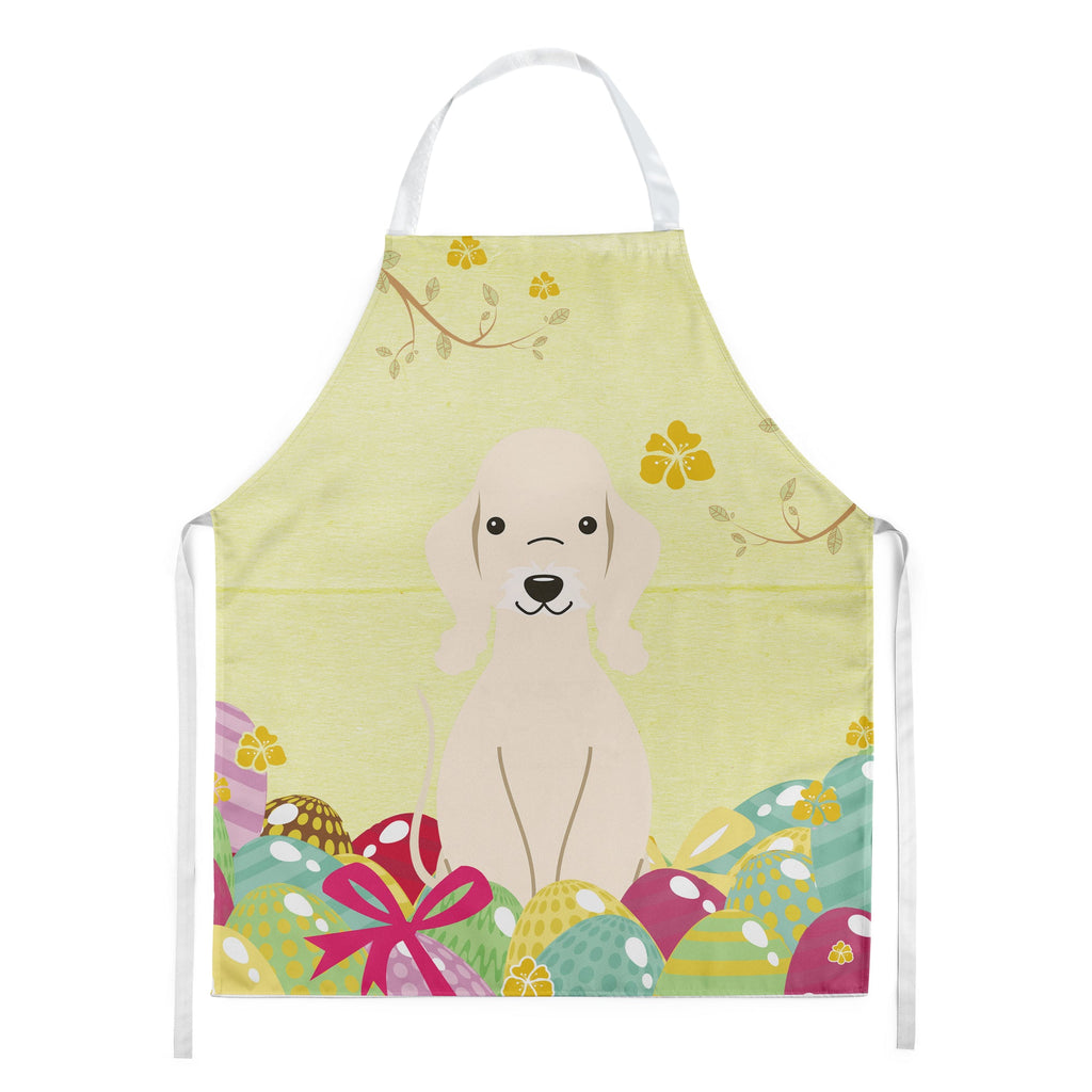 Easter Eggs Bedlington Terrier Sandy Apron Cooking Kitchen Server Baking Crafts Gardening for Adult Women Men, Unisex, Large, Multicolor