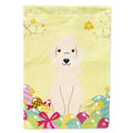 Easter Eggs Bedlington Terrier Sandy House Flag 28x40 Porch Sleeve Pole Decorative Outside Yard Banner Artwork Wall Hanging, Polyester