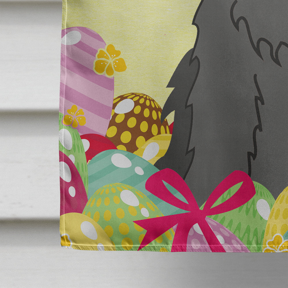 Easter Eggs Cocker Spaniel Black House Flag 28x40 Porch Sleeve Pole Decorative Outside Yard Banner Artwork Wall Hanging, Polyester