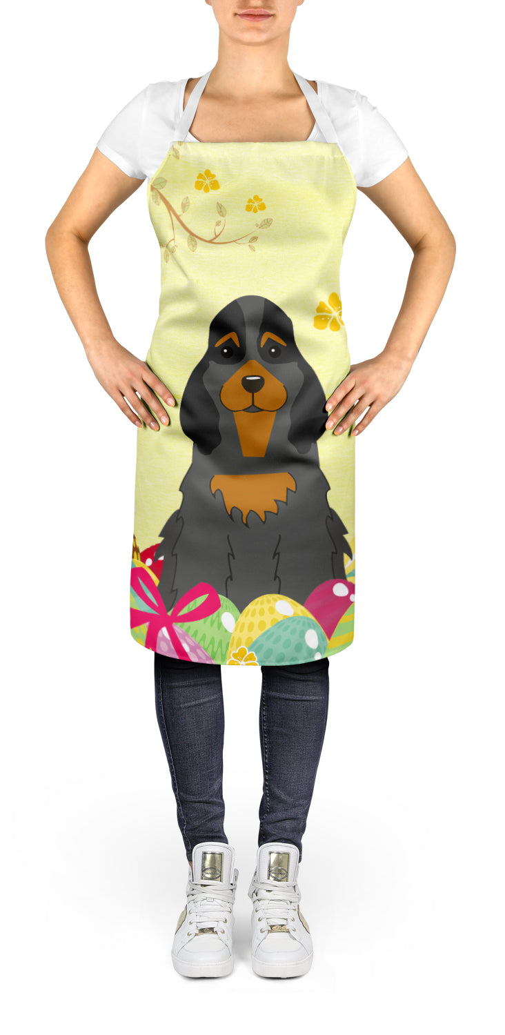 Easter Eggs Cocker Spaniel Black Tan Apron Cooking Kitchen Server Baking Crafts Gardening for Adult Women Men, Unisex, Large, Multicolor