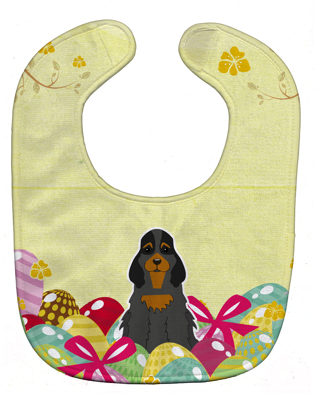 Easter Eggs Cocker Spaniel Black Tan Baby Bib Easy-Clean Baby Bib Baby Feeding Accessory Baby Mealtime Essential, 10 x 13, Multicolor