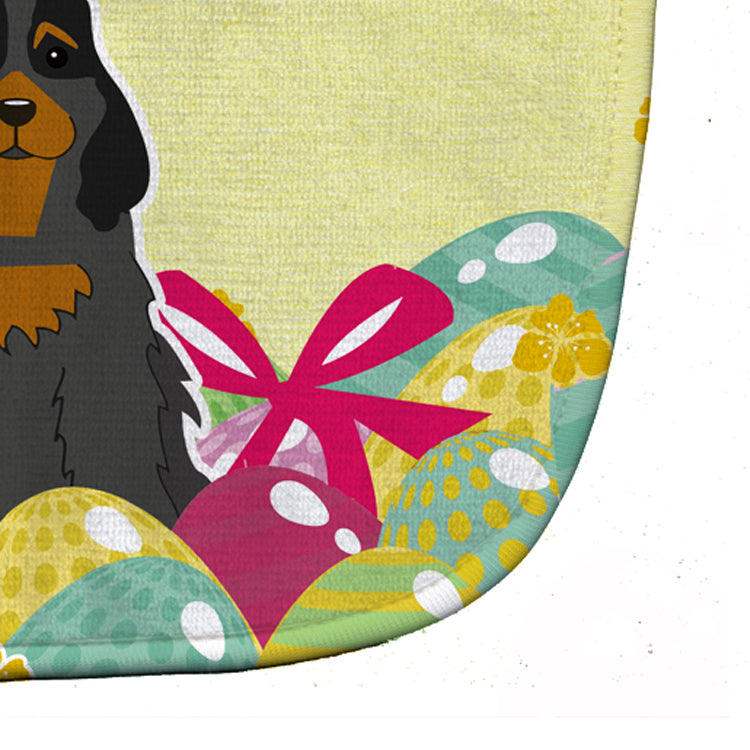 Easter Eggs Cocker Spaniel Black Tan Baby Bib Easy-Clean Baby Bib Baby Feeding Accessory Baby Mealtime Essential, 10 x 13, Multicolor