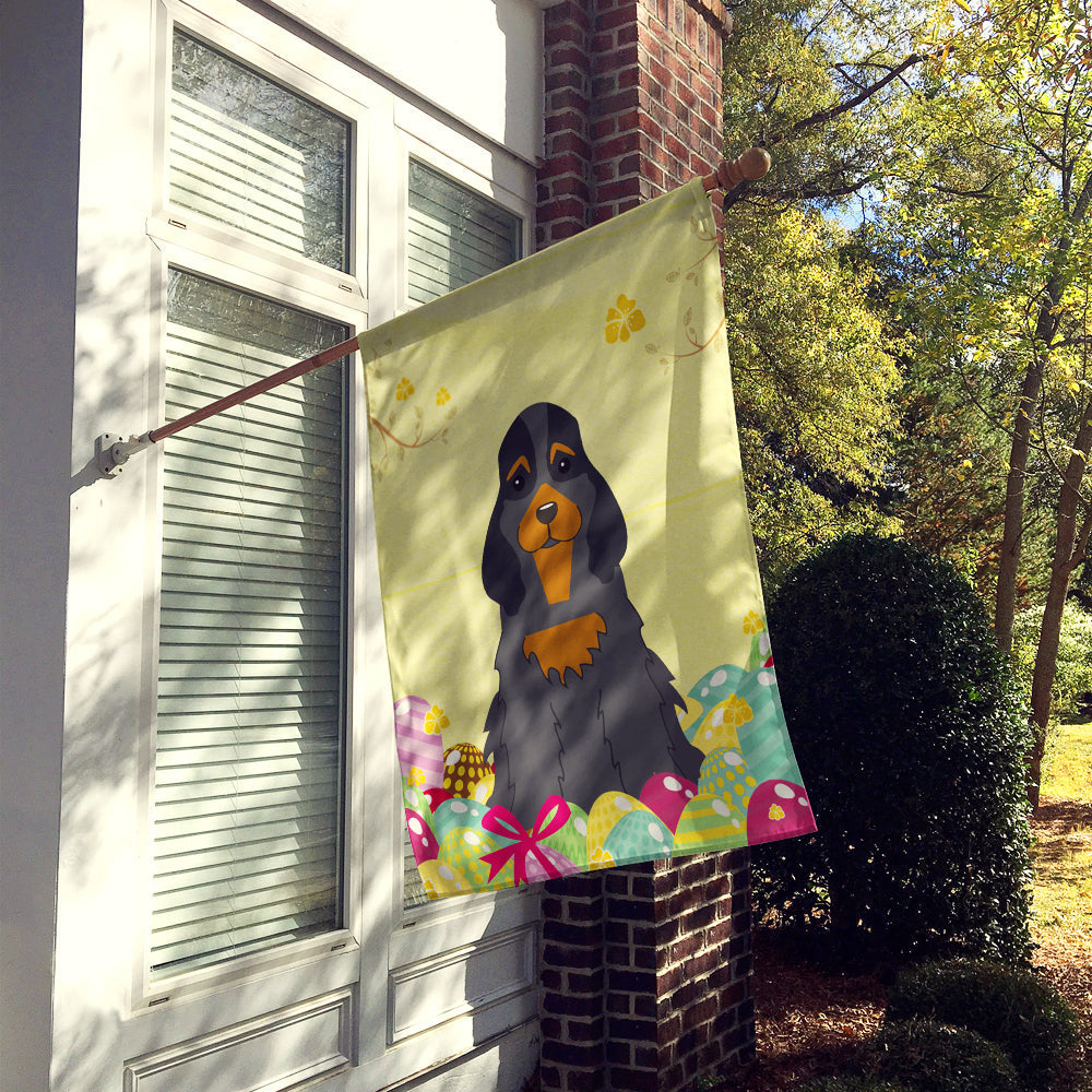 Easter Eggs Cocker Spaniel Black Tan House Flag 28x40 Porch Sleeve Pole Decorative Outside Yard Banner Artwork Wall Hanging, Polyester