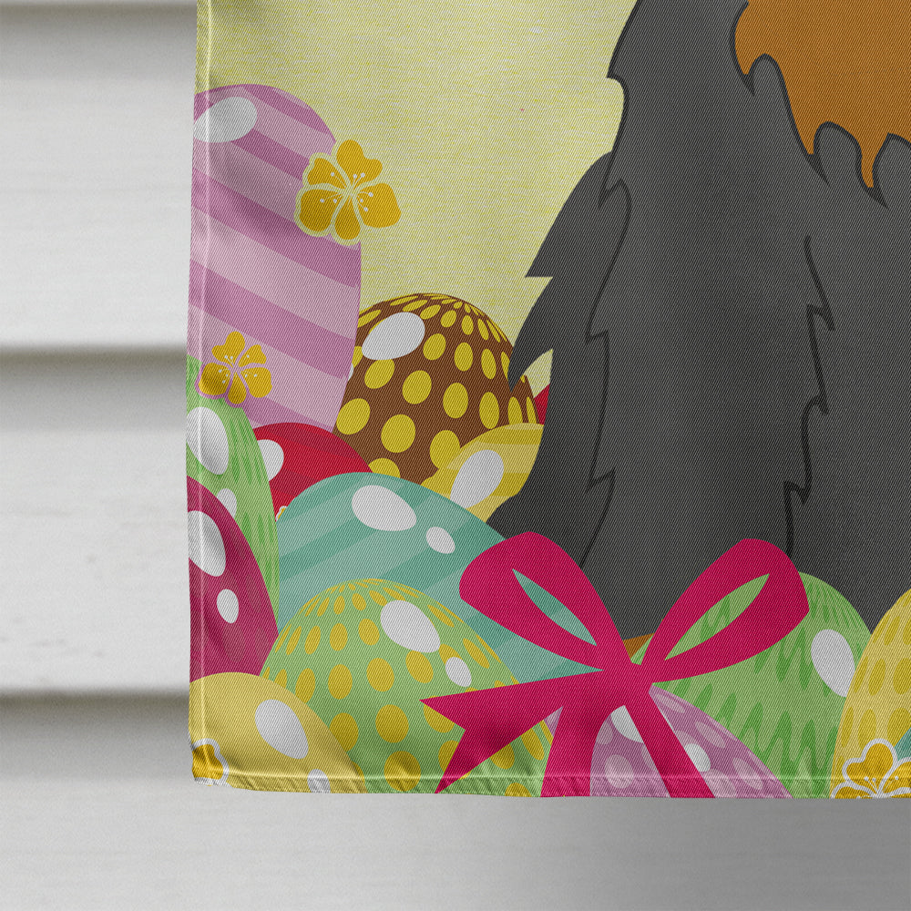 Easter Eggs Cocker Spaniel Black Tan House Flag 28x40 Porch Sleeve Pole Decorative Outside Yard Banner Artwork Wall Hanging, Polyester