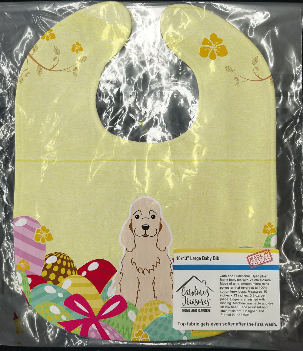 Easter Eggs Cocker Spaniel Buff Baby Bib Easy-Clean Baby Bib Baby Feeding Accessory Baby Mealtime Essential, 10 x 13, Multicolor