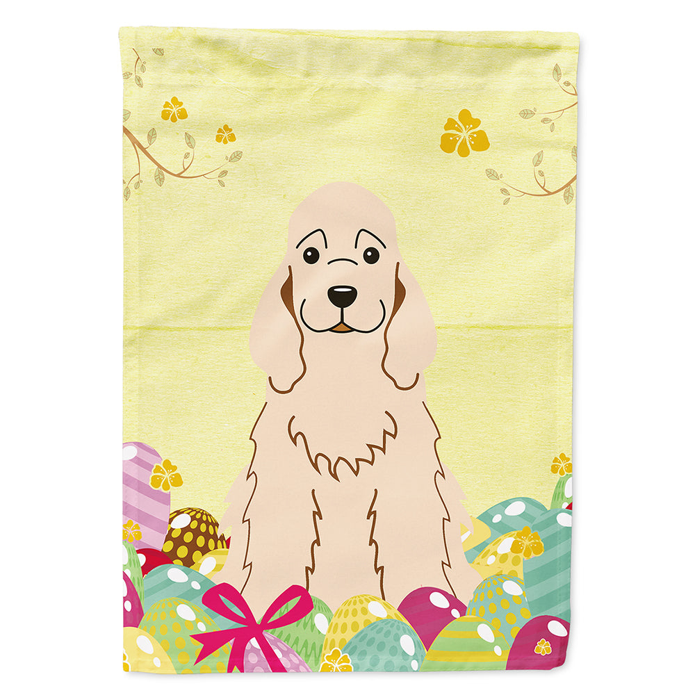 Easter Eggs Cocker Spaniel Buff House Flag 28x40 Porch Sleeve Pole Decorative Outside Yard Banner Artwork Wall Hanging, Polyester