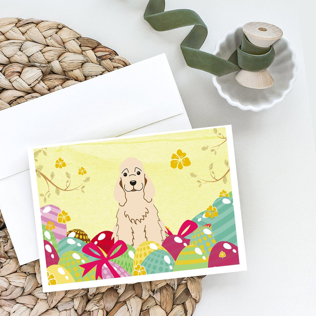 Easter Eggs Cocker Spaniel Buff Greeting Cards Pack of 8 Blank Cards with Envelopes Whimsical A7 Size 5x7
